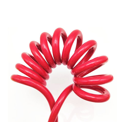 حبل ربيعي أحمر من نوع PU حسب الطلب سلك فولاذي بأحجام مختلفة داخل أو خارج