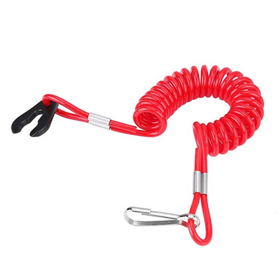 حبل مطاطي قابل للتمديد لفائف جت سكي حبل من البولي يوريثين سلسلة لولبية حمراء