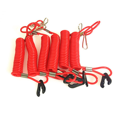 حبل مطاطي قابل للتمديد لفائف جت سكي حبل من البولي يوريثين سلسلة لولبية حمراء