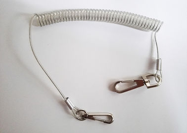 Pantone Color Wire Coil Lanyard Plastic Hook String Loop مع نهايتين